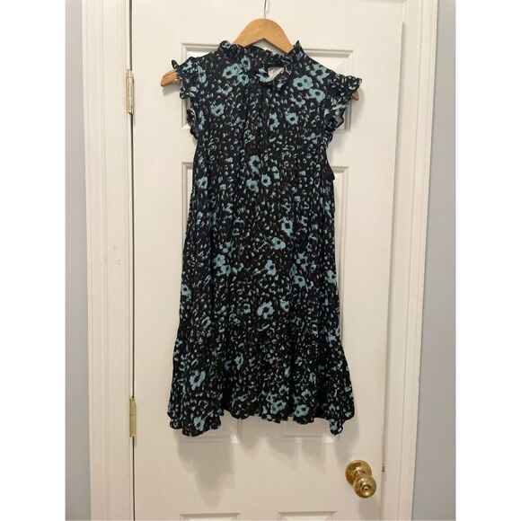 COREY LYNN CALTER Kai Ruffle Dress floral $229 Size Medium - Picture 2 of 5